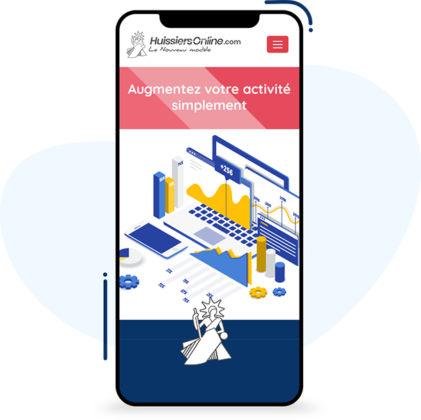 Représentation de BETA HuissOnline.fr sur un Iphone